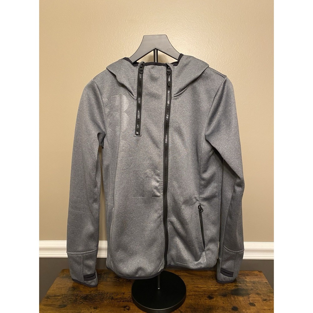 BENCH MULTIPURPOSE CITY CLOTHING MENS SIZE M GRAY LINED FULL ZIP HOOD JACKET
